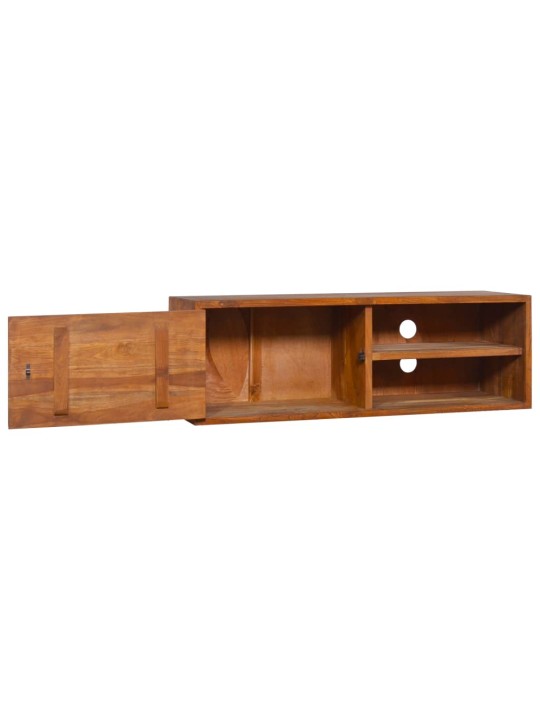 Nástěnná TV skříňka 180 x 30 x 30 cm masivní teakové dřevo