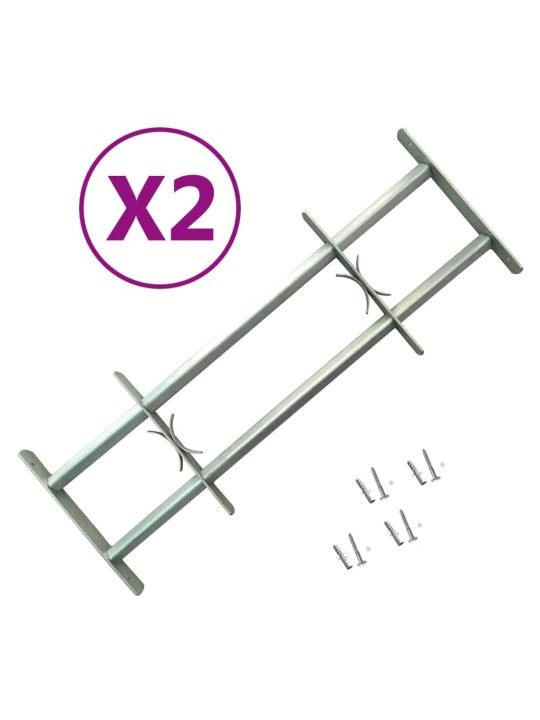 Nastavitelné bezpečnostní okenní mříže 2 ks 1000–1500 mm