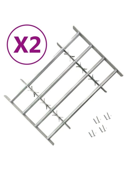 Nastavitelné bezpečnostní okenní mříže 2 ks 1000–1500 mm