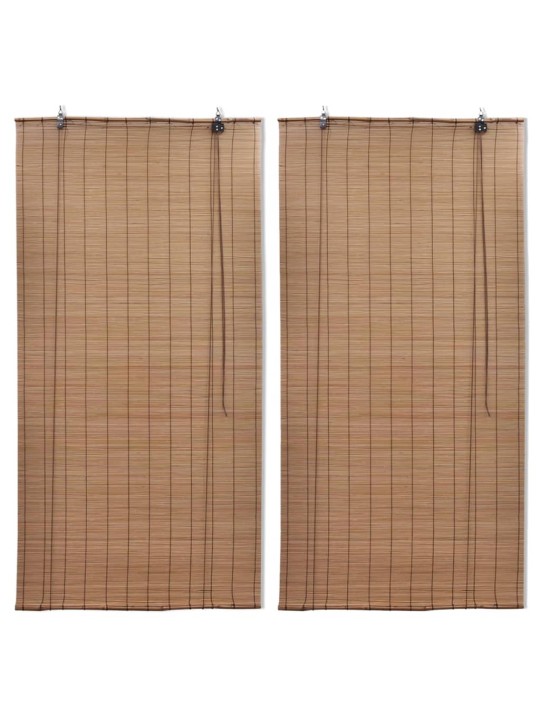 Zatemňovací rolety z bambusu 2 ks 100 x 160 cm hnědé