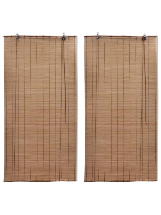 Zatemňovací rolety z bambusu 2 ks hnědé 120 x 220 cm