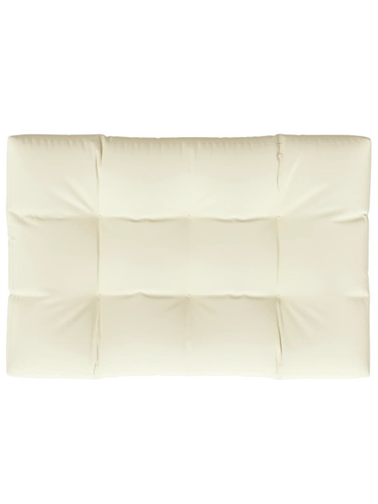 Poduška na palety krémová 120 x 80 x 12 cm textil