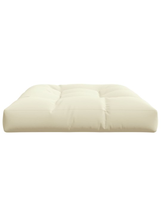 Poduška na palety krémová 120 x 80 x 12 cm textil