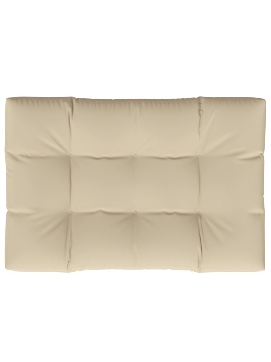 Poduška na palety béžová 120 x 80 x 12 cm textil