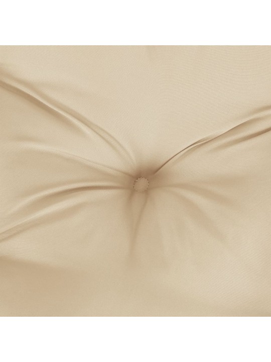 Poduška na palety béžová 120 x 80 x 12 cm textil