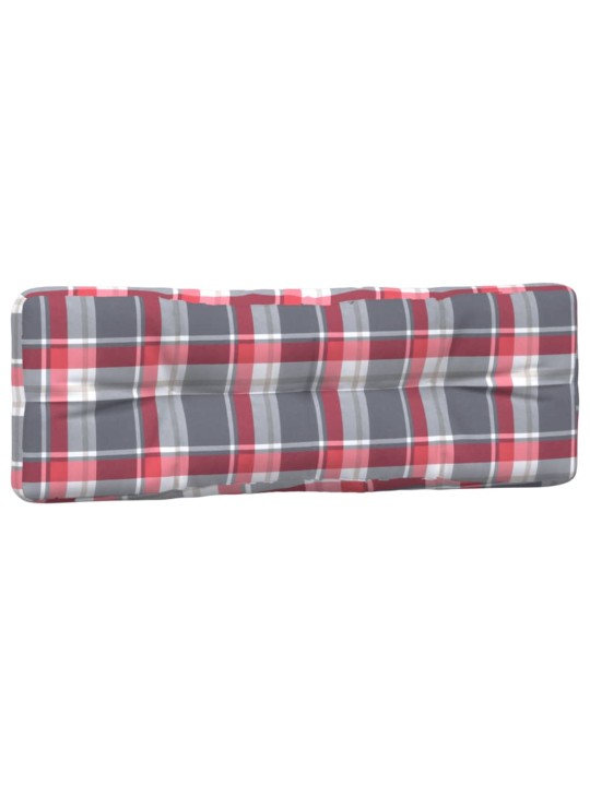 Podušky na palety 5 ks červené kárované textil