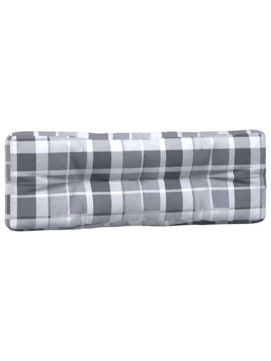 Podušky na palety 5 ks šedé kárované textil