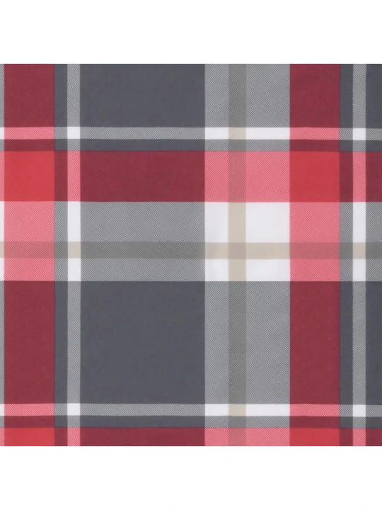 Podušky na palety 3 ks červené kárované textil