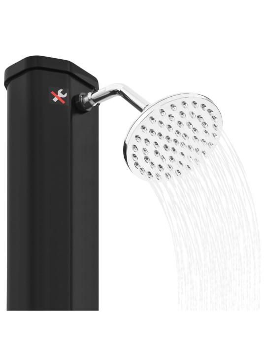 Zahradní solární sprcha se sprchovou hlavicí a kohoutkem 35 l černá