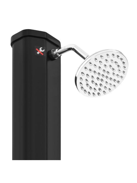 Zahradní solární sprcha se sprchovou hlavicí a kohoutkem 35 l černá