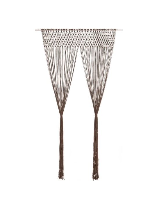 Macramé závěs taupe 140 x 240 cm bavlna