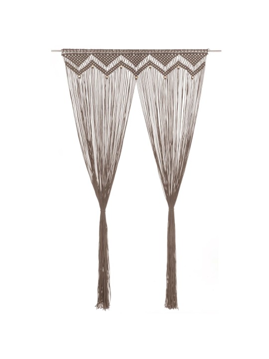 Macramé závěs taupe 140 x 240 cm bavlna