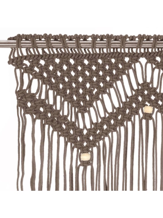 Macramé závěs taupe 140 x 240 cm bavlna