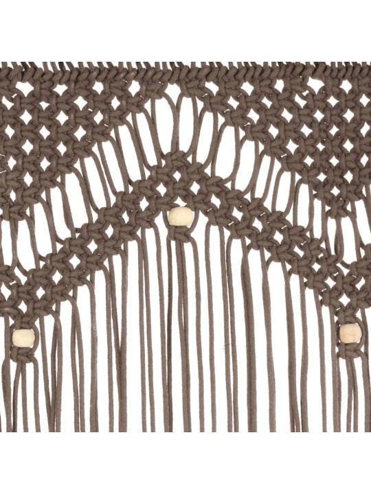 Macramé závěs taupe 140 x 240 cm bavlna