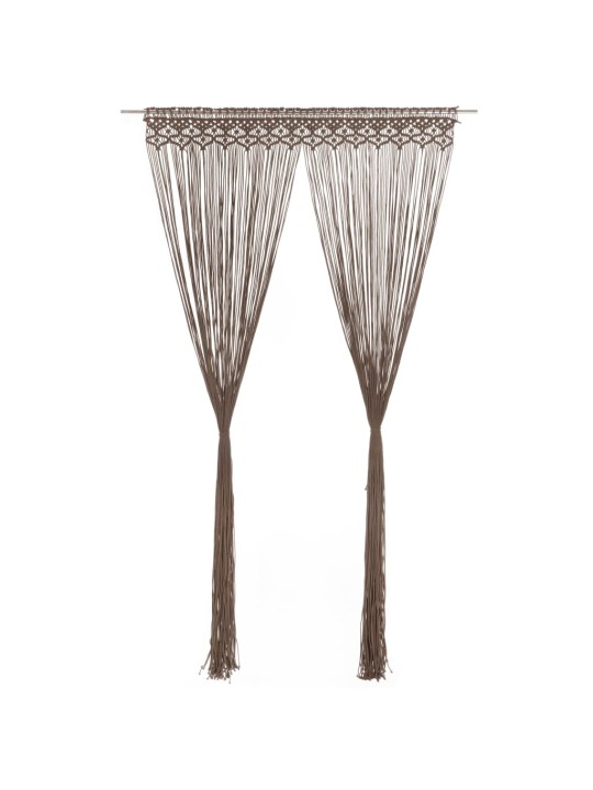 Macramé závěs taupe 140 x 240 cm bavlna
