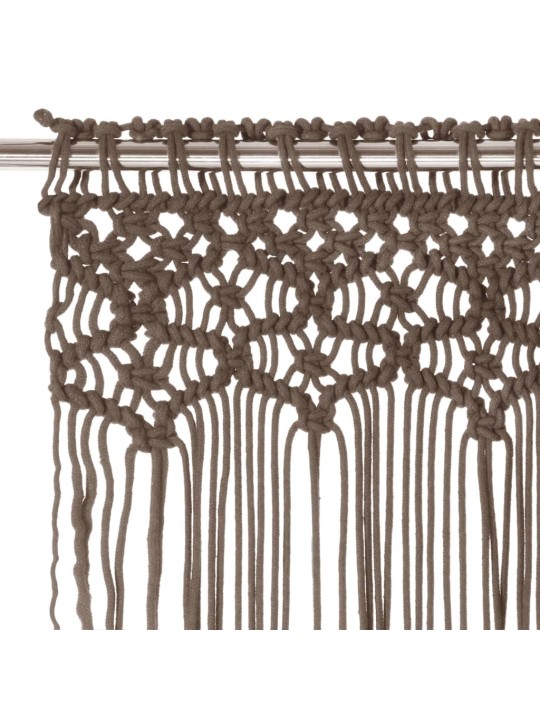Macramé závěs taupe 140 x 240 cm bavlna