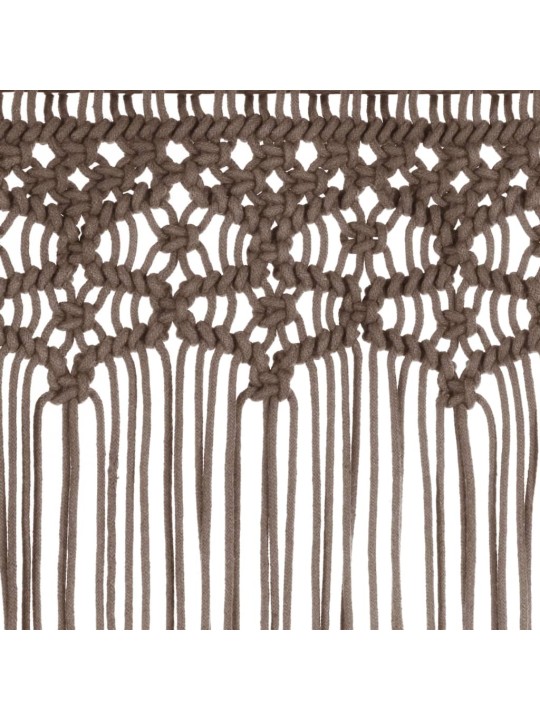 Macramé závěs taupe 140 x 240 cm bavlna