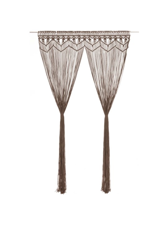 Macramé závěs taupe 140 x 240 cm bavlna