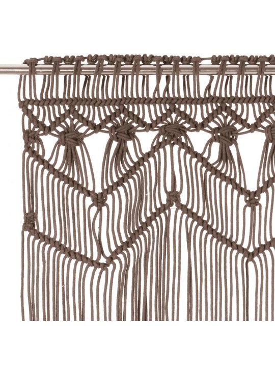 Macramé závěs taupe 140 x 240 cm bavlna
