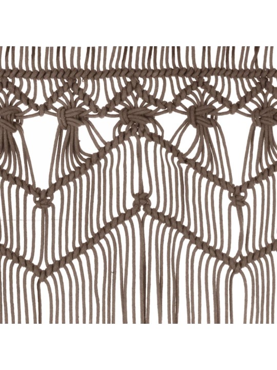 Macramé závěs taupe 140 x 240 cm bavlna