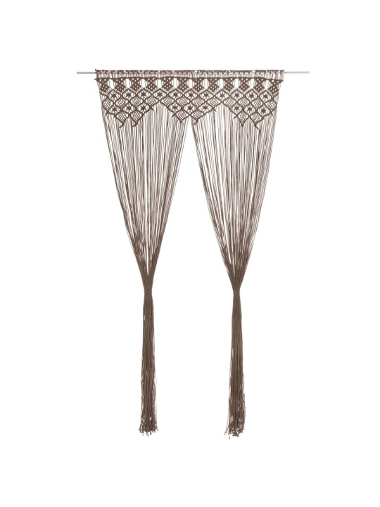 Macramé závěs taupe 140 x 240 cm bavlna