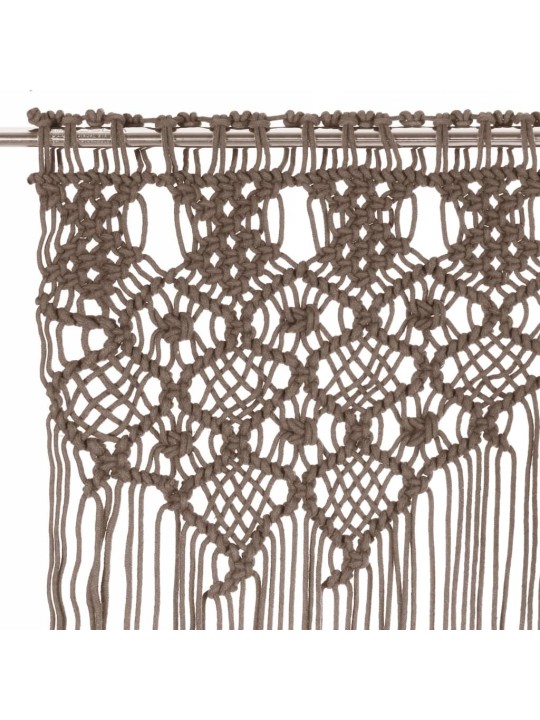 Macramé závěs taupe 140 x 240 cm bavlna
