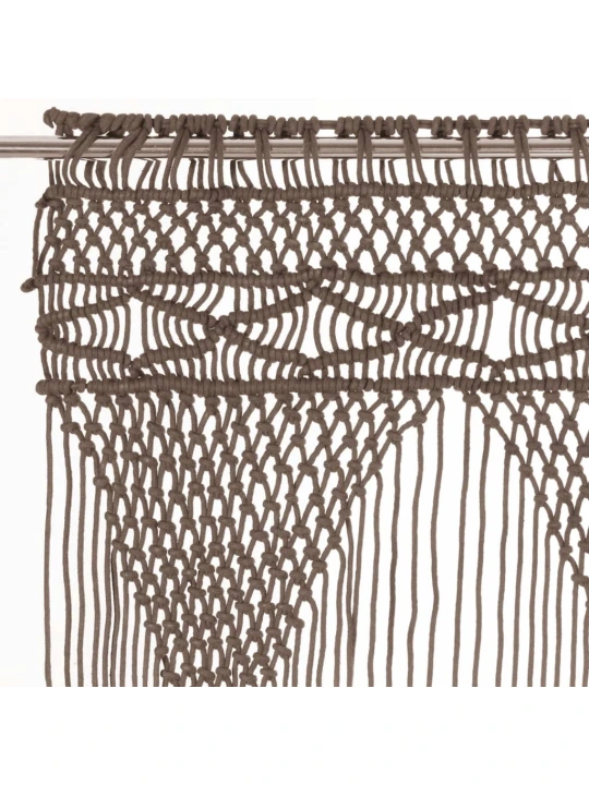 Macramé závěs taupe 140 x 240 cm bavlna