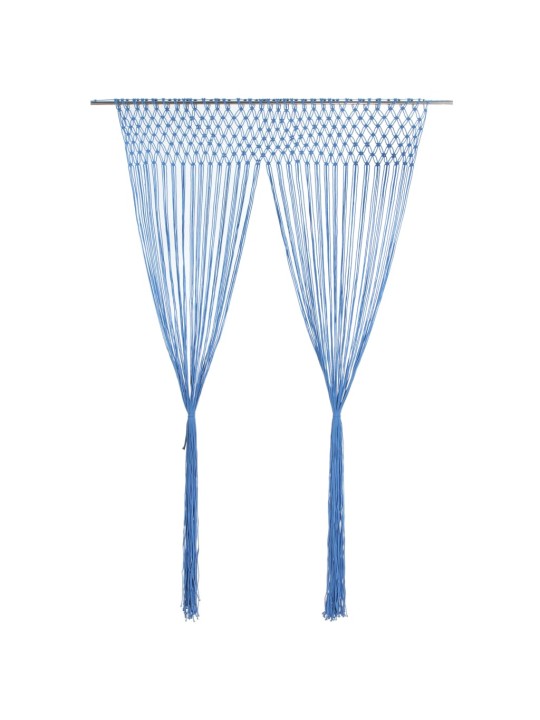 Macramé závěs modrý 140 x 240 cm bavlna