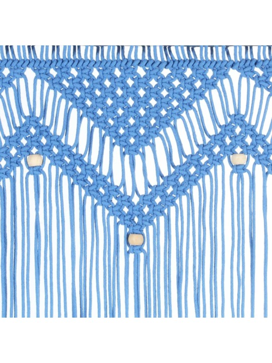 Macramé závěs modrý 140 x 240 cm bavlna