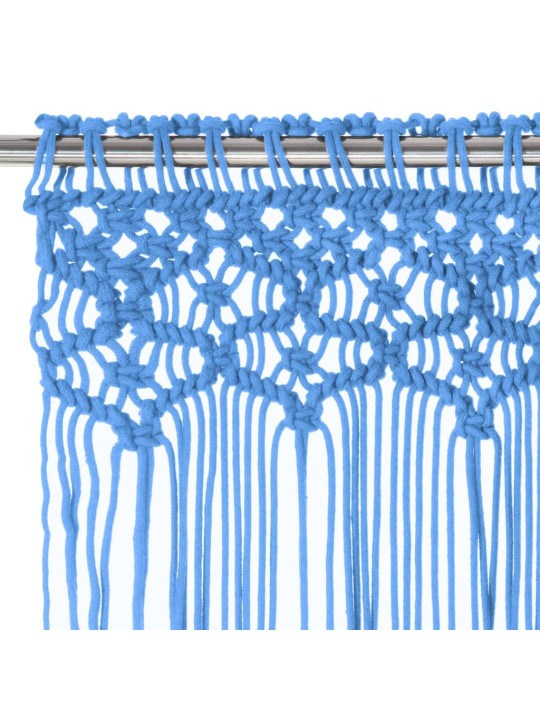 Macramé závěs modrý 140 x 240 cm bavlna
