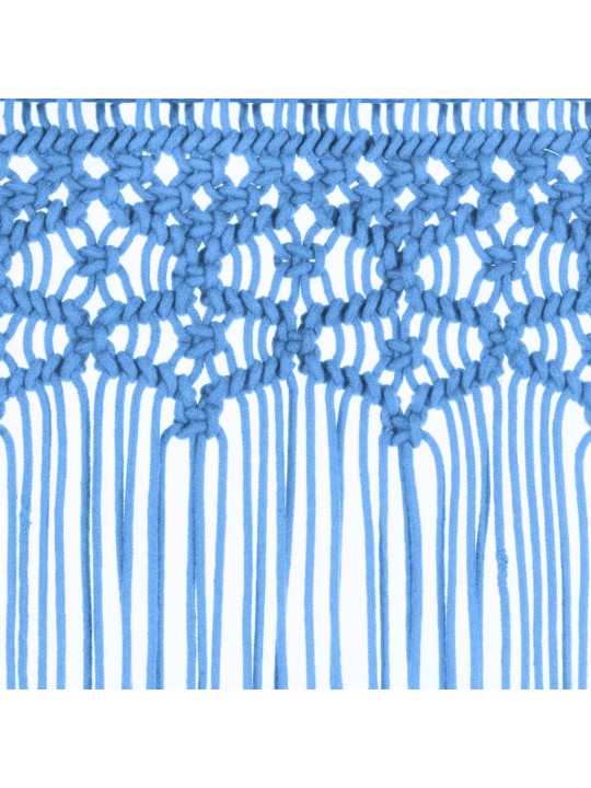 Macramé závěs modrý 140 x 240 cm bavlna