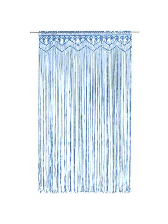 Macramé závěs modrý 140 x 240 cm bavlna