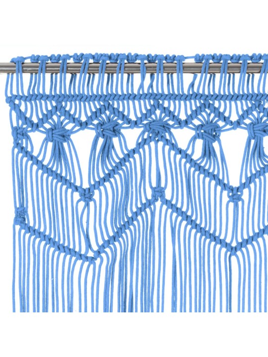 Macramé závěs modrý 140 x 240 cm bavlna