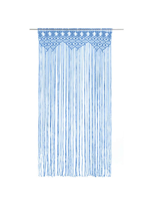 Macramé závěs modrý 140 x 240 cm bavlna