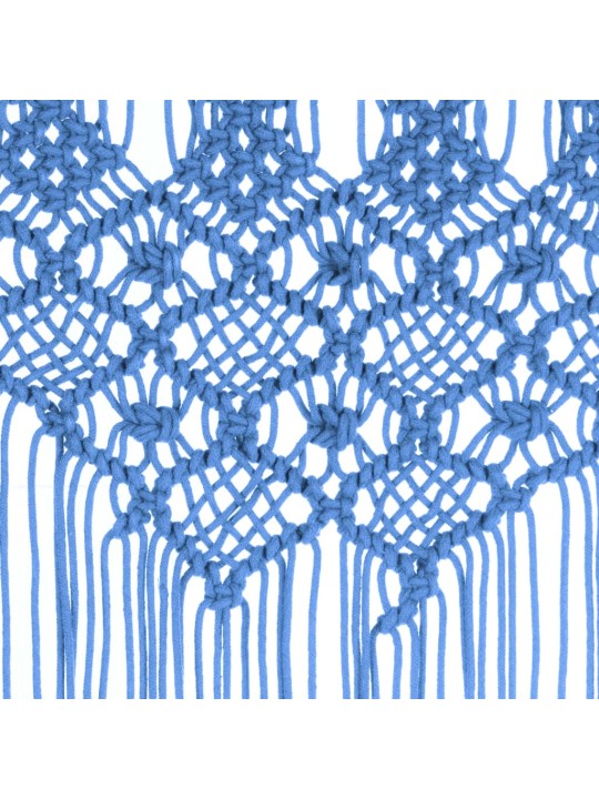 Macramé závěs modrý 140 x 240 cm bavlna