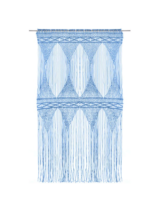 Macramé závěs modrý 140 x 240 cm bavlna