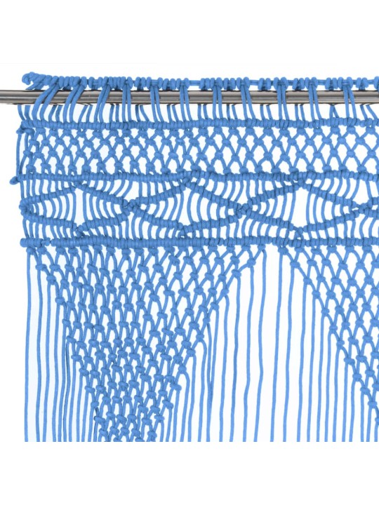 Macramé závěs modrý 140 x 240 cm bavlna