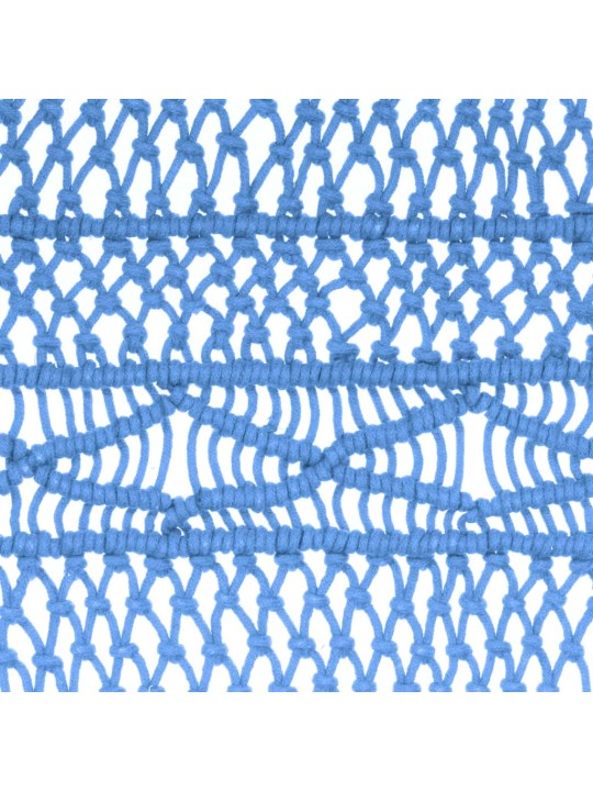 Macramé závěs modrý 140 x 240 cm bavlna