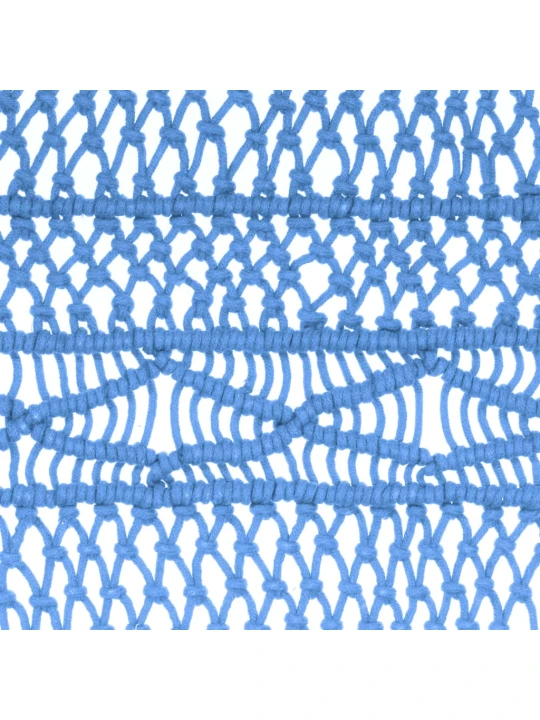 Macramé závěs modrý 140 x 240 cm bavlna