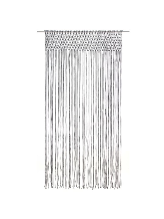 Macramé závěs antracitový 140 x 240 cm bavlna