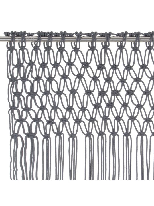 Macramé závěs antracitový 140 x 240 cm bavlna