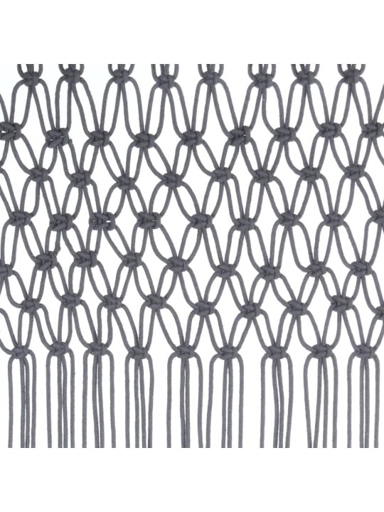 Macramé závěs antracitový 140 x 240 cm bavlna