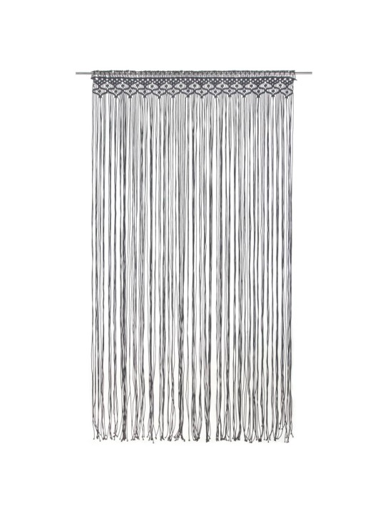 Macramé závěs antracitový 140 x 240 cm bavlna