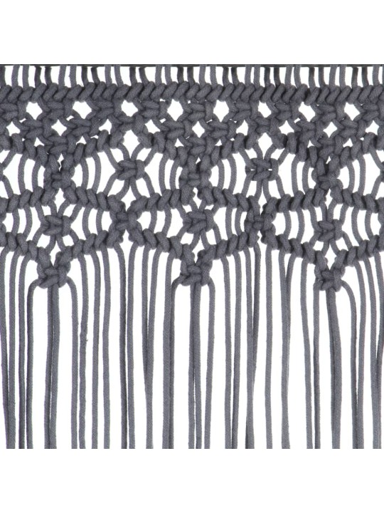 Macramé závěs antracitový 140 x 240 cm bavlna