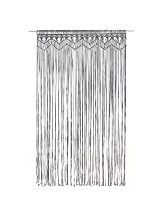 Macramé závěs antracitový 140 x 240 cm bavlna