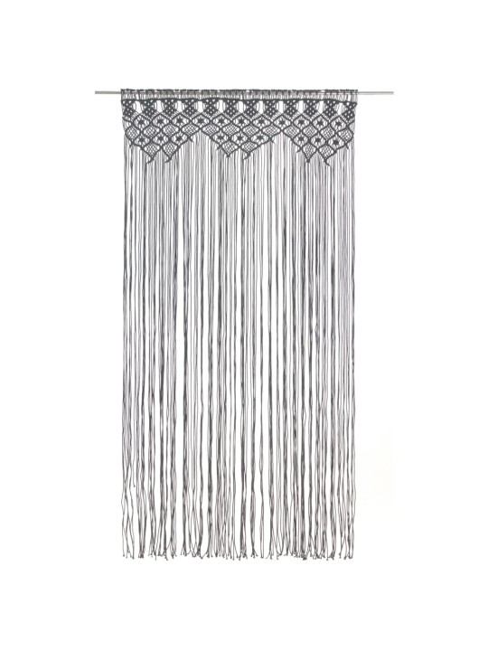 Macramé závěs antracitový 140 x 240 cm bavlna