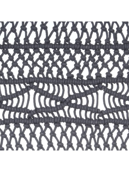 Macramé závěs antracitový 140 x 240 cm bavlna