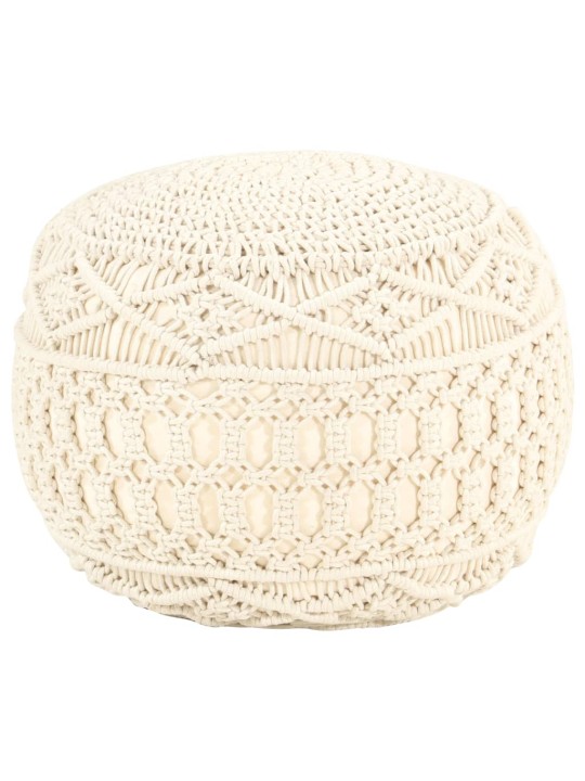 Ručně vyrobený sedací puf macramé 45 x 30 cm bavlna