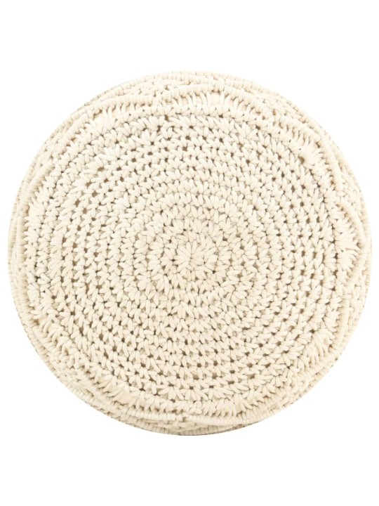 Ručně vyrobený sedací puf macramé 45 x 30 cm bavlna