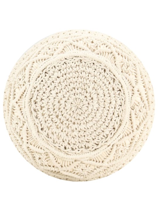 Ručně vyrobený sedací puf macramé 45 x 30 cm bavlna